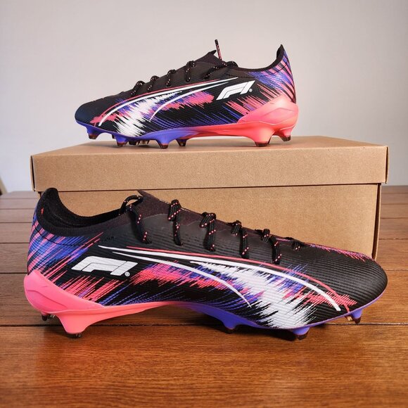 Puma Ultra 5 Ultimate Formula 1 Soccer Cleats Mens Size 8.5 Blk/Purple New $230 - Picture 2 of 9